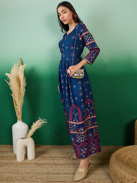 Women Party Wear Maxi Length Ethnic Gown Dress