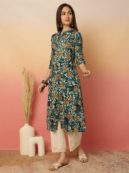 Women Rayon Casual Wear Printed Kurta