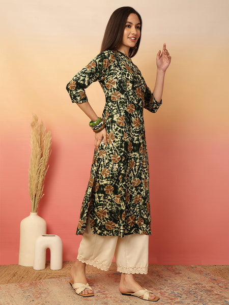 Women Rayon Casual Wear Printed Kurta