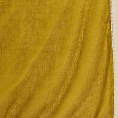 Women Mustard Pure Cotton Embroidery Yoke Anarkali Kurta with Trouser & Dupatta