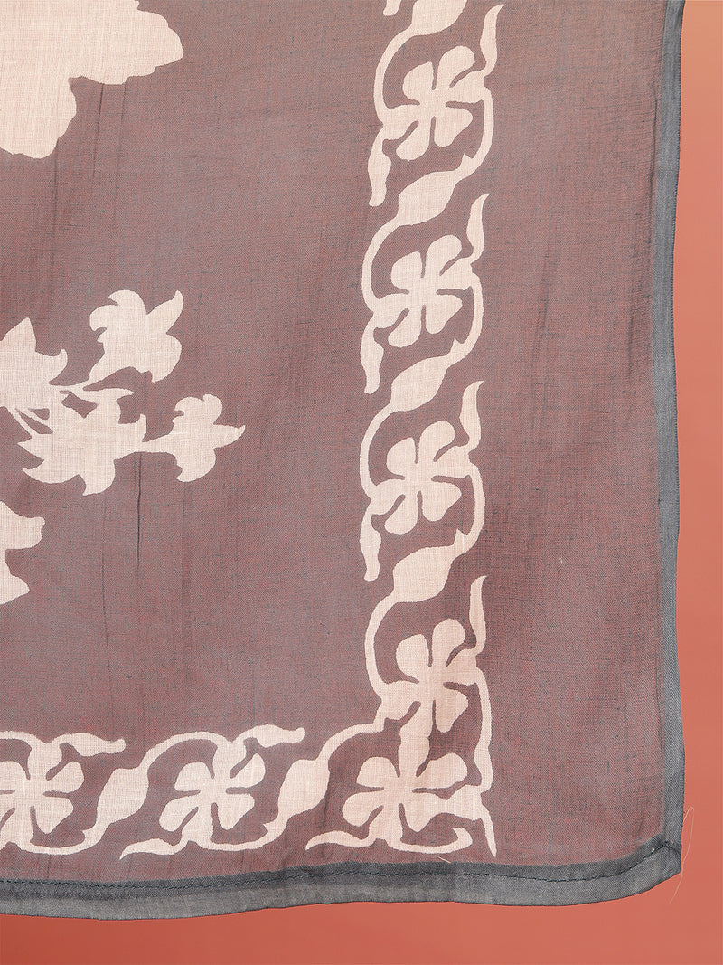 Women Cotton Printed Patch Work Kurta with Trouser & Dupatta