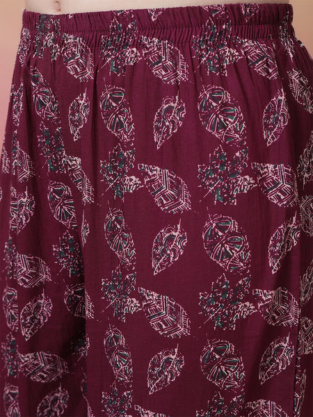 Women Green Floral Printed Hand Work Anarkali Kurta with Trouser & Dupatta