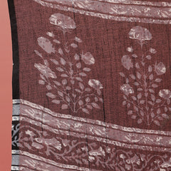 Women Black Cotton Yoke Design Kurta With Trouser & Dupatta