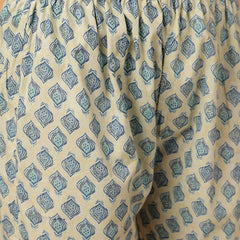 Women Blue Digital Printed V-neck Kurta with Trouser & Dupatta