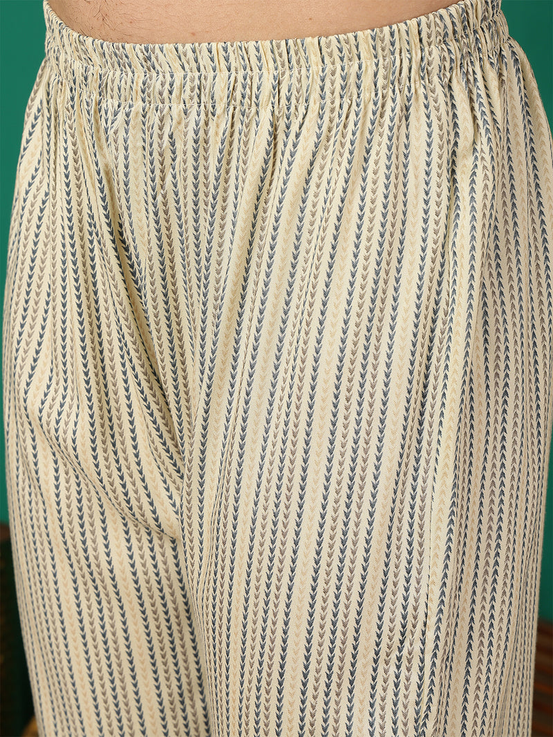 Women Ice Blue Yoke Embroidery Kurta with Trouser & Dupatta