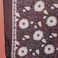 Women Floral Printed Blue Kurta With Trouser & Dupatta
