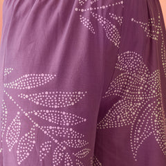 Women Pure Cotton Abstract Printed A-line Kurta with Palazzo Set