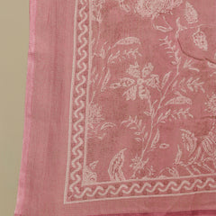 Women Cotton Printed Nayra Cut, Round Neck Kurta with Trouser & Dupatta
