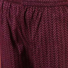 Women Purple Block Printed Front Slit Kurta With Palazzo Pant & Dupatta