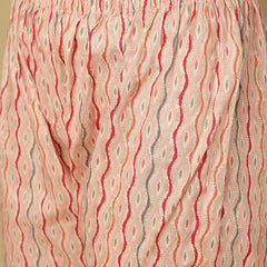 Women Pink Cotton Printed Kurta with Trouser & Dupatta