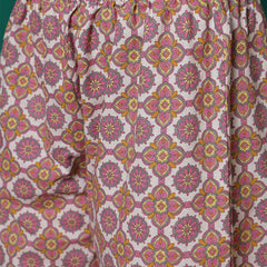 Women Green Cotton Flex Printed Top with Trouser Co-ord Set