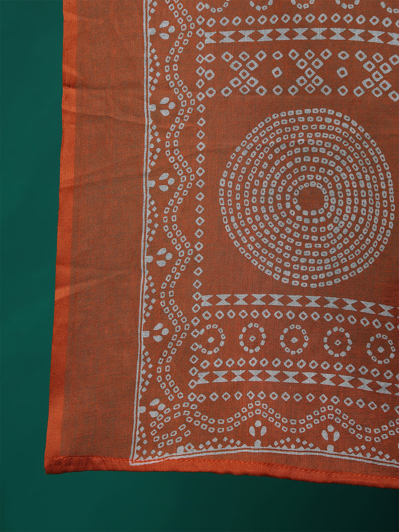 Women Cotton Bandhani Printed Kurta with Trouser & Dupatta