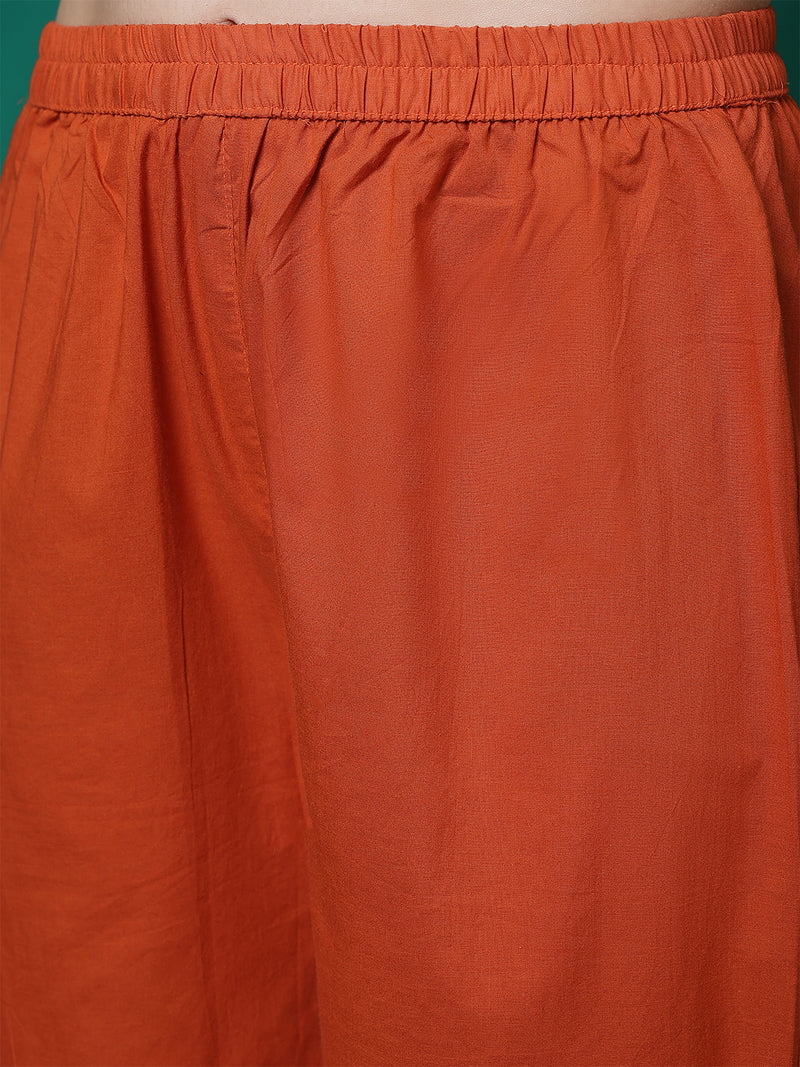 Women Cotton Bandhani Printed Kurta with Trouser & Dupatta